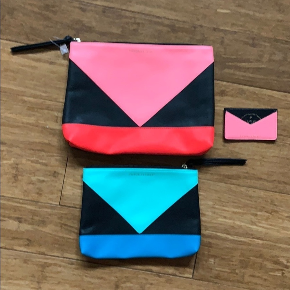 NEW VICTORIA SECRET Make-Up/Wallet 3pc Set